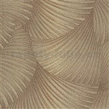 Vliesové tapety na stenu GMK Fashion for walls  5 3D twill zlatý na hnedom podklade