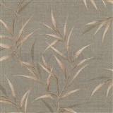 Vliesové tapety na stenu GMK Fashion for walls  5 lístky niklové na béžovom podklade