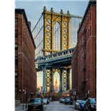 Vliesové fototapety Brooklyn Manhattan Bridge, rozmer 184 cm x 248 cm - POSLEDNÝ KUS