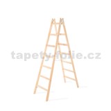 Štafle maliarske PREMIUM, 7 příček, drevený rebrík, 150kg, ZDARMA DOPRAVA