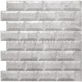 Obkladové panely 3D PVC rozmer 595 x 560 mm, hrúbka 0,6mm, METRO 3D SILVER - POSLEDNÉ