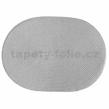 Jutové dekoratívne prestieranie na stôl RATAN oválné svetlo sivé - POSLEDNÉ KUSY