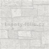 Vliesové tapety IMPOL Wood and Stone 2 kamenný obklad svetlo sivý - POSLEDNÉ KUSY