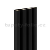 Dekoračné panely MAXI čierny mat 3D lamely na filcovom podklade 270 x 17,7 cm