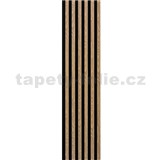 Akustické dekoračné panely dub svetlý 3D lamely na filcovom podklade 250 x 30 cm