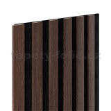 Dekoračné panely SLIM dub tmavý 3D lamely na filcovom podklade 270 x 30 cm