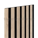 Dekoračné panely SLIM dub sonoma 3D lamely na filcovom podklade 270 x 30 cm