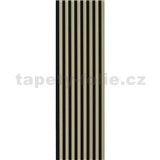Dekoračné panely olivové 3D lamely na čiernom filcovom podklade 270 x 40 cm