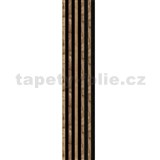 Akustické dekoračné lamely dub wotan 3D lamely na filcovom podkladu 250 x 30 cm - POSLEDNÉ KUSY