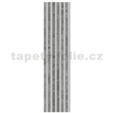 Akustické dekoračné panely loft 3D lamely na sivom filcovom podklade 270 x 40 cm