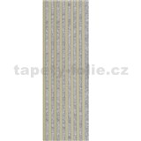 Dekoračné panely olivové 3D lamely na sivom filcovom podklade 270 x 40 cm
