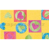 Samolepiace tapety detské - srdiečka, metráž, šírka 67,5 cm, návin 15 m - POSLEDNÉ METRE