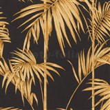 Vliesové tapety na stenu IMPOL Metropolitan Stories bambus zlatý na čiernom podklade - POSLEDNÉ