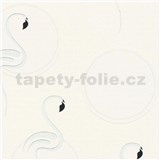 Vliesové tapety na stenu Boys&Girls plameňáci na bielom podklade - POSLEDNÉ KUSY