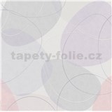 Vliesové tapety na stenu IMPOL Balade oválky ružovo-sivé