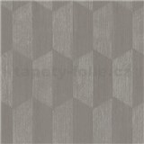 Vliesové tapety na stenu Geo Effect 3D sivobéžový geometrický vzor - POSLEDNÉ KUSY