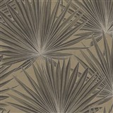 Vliesové tapety na stenu IMPOL Antigua palmové listy hnedé na béžovom podklade