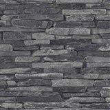 Vliesové tapety na stenu Wood'n Stone kameň skladaný sivý