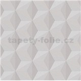 Vliesové tapety na stenu Esprit 3D abstrakt svetlo hnedý s leskom - POSLEDNÉ KUSY