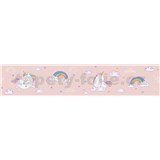 Vliesové bordúry IMPOL unicorn ružový 13,5 cm x  5 m