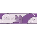 Samolepiaca bordúra kvety s vlnovkami svetlo fialové 5 m x 5,8 cm - POSLEDNÉ KUSY