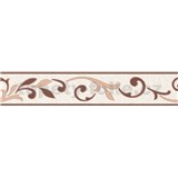 Samolepiace bordúry ornamenty hnedé 5 m x 5,8 cm