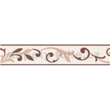 Samolepiace bordúry ornamenty hnedé 5 m x 5,8 cm