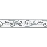 Samolepiace bordúry ornamenty sivé 5 m x 5,8 cm