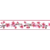 Samolepiaca bordúra čerešňové kvety ružové 5 m x 5,8 cm