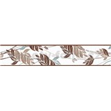 Samolepiaca bordúra popínavé listy hnedo-sivé 5 m x 5,8 cm