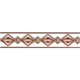 Samolepiaca bordúra geometrický vzor hnedý 5 m x 5,8 cm