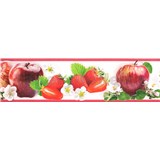 Samolepiace bordúry ovocie červené 5 m x 8,3 cm - POSLEDNÉ KUSY