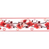 Samolepiace bordúry orchidea červená 5 m x 8,3 cm - POSLEDNÉ KUSY