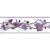 Samolepiaca bordúra orchidea svetlo fialová 5 m x 8,3 cm - POSLEDNÉ KUSY