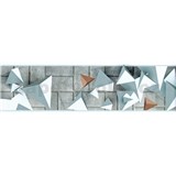 Samolepiace bordúry 3D geometrický vzor sivo-hnedý 5 m x 8,3 cm