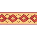 Samolepiaca bordúra kosoštvorce červené 5 m x 6,9 cm - POSLEDNÉ KUSY
