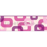 Samolepiaca bordúra 3D ružovo-fialová 5 m x 6,9 cm