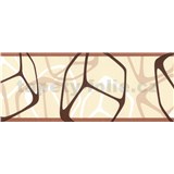 Samolepiace bordúry kocky hnedé 5 m x 6,9 cm - POSLEDNÉ KUSY