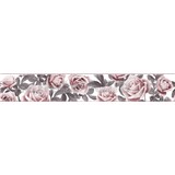 Samolepiace bordúry na stenu ruže ružovo-sivé 5 m x 8,3 cm