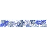 Samolepiace bordúry na stenu mostera a palmové listy modré 5 m x 8,3 cm