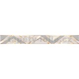 Samolepiace bordúry na stenu Art-Deco mramor sivo-oranžový 5 m x 5,8 cm