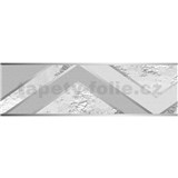 Samolepiace bordúry na stenu Art-Deco mramor sivý 5 m x 5,8 cm