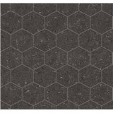 Dekoratívny obklad na stenu Ceramics hexagony čierne šírka 67,5 cm x 20 m