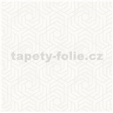 Vliesové tapety IMPOL City Glam geometrický vzor biely s metalickými odleskami