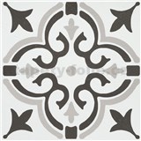 Vinylové samolepiace podlahové štvorce Classic ornamentálny vzor sivý rozmer 30,5 cm x 30,5 c