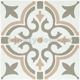 Vinylové samolepiace podlahové štvorce Classic ornamentálny vzor zelený rozmer 30,5 cm x 30,5