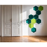 Dekoratívne filcové panely FLATLINE hexagon zelený 130 x 205 cm - POSLEDNÝ KUS