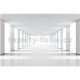 Vliesové fototapety biela chodba rozmer 375 cm x 250 cm