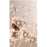 Vliesové fototapety púpavy a motýle rozmer 150 cm x 250 cm