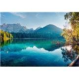 Vliesové fototapety horské jazero rozmer 368 cm x 254 cm